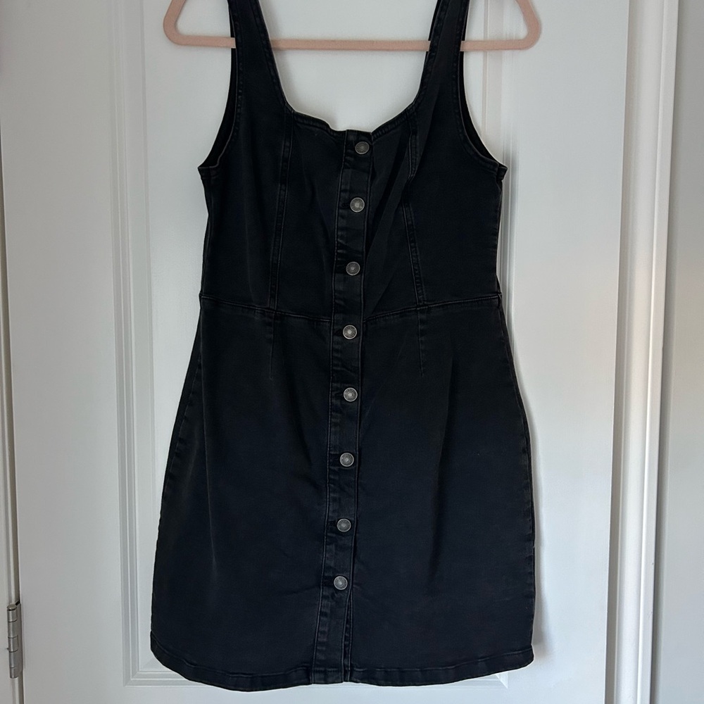 Denim&Co Black Sleeveless Mini Sheath Dress